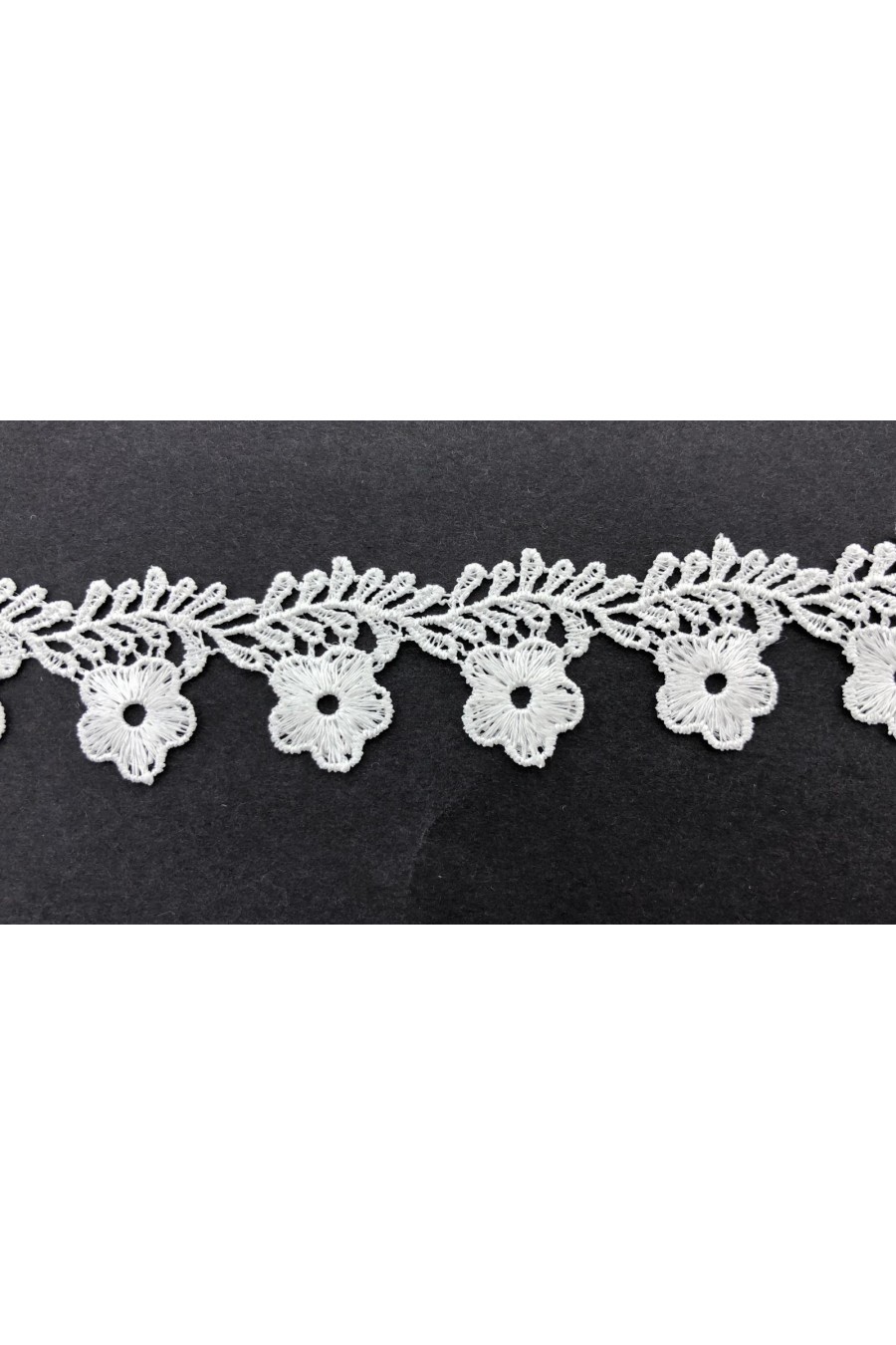 Parlak Polyester Ham Güpür Brode Bant, 3 cm