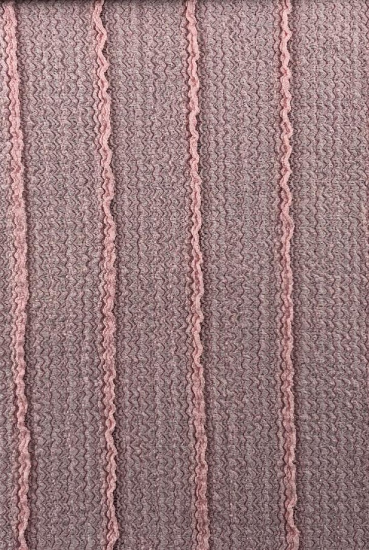 Pembe Likralı Naylon Dantel