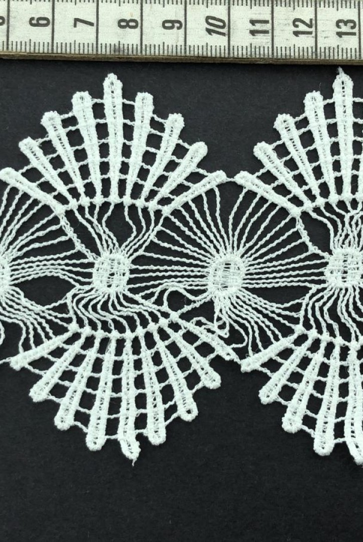 8,5 cm Parlak Ham Polyester Güpür Brode Bant