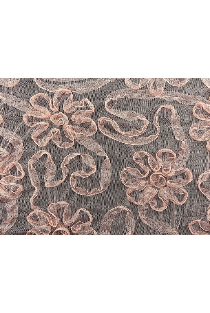 Somon Nakışlı Süzeneli Tül Kumaş - Yerli Polyester, 130 cm (11208)