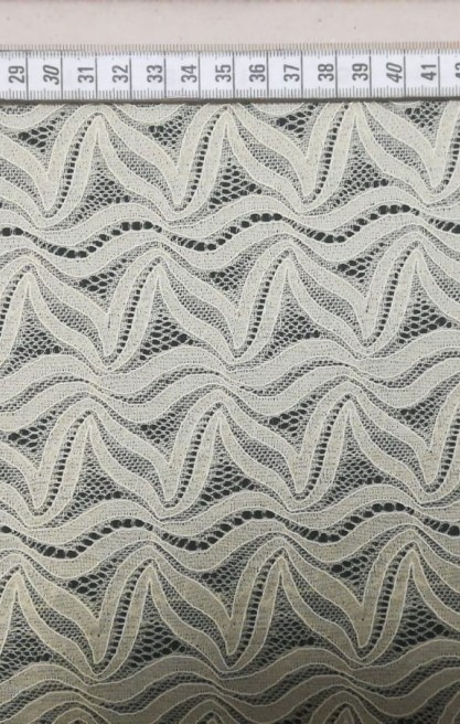 Sarı Likralı Naylon Dantel