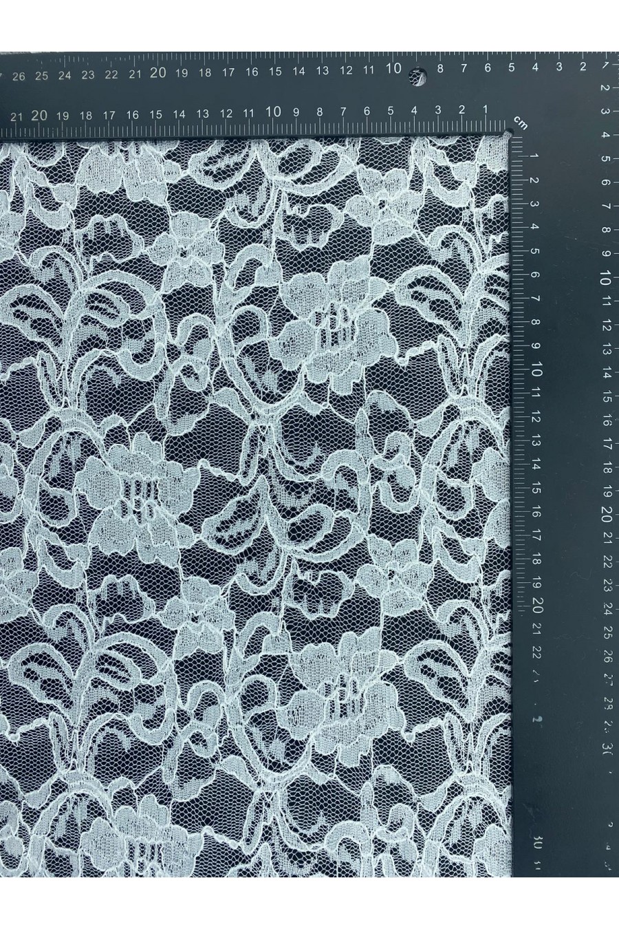 6619-KG Beyaz Polyester Dantel Kumaş, 160 cm