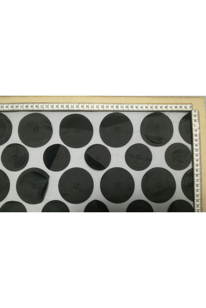 10690 TÜL ÜZERİ/İTHAL/LEZ/POLYESTER/HALKA DESENLİ/SİYAH/135 CM