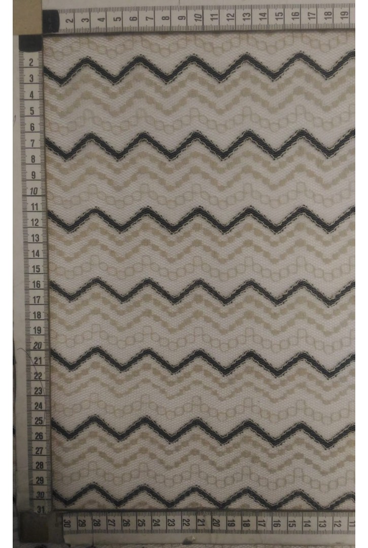 Taş-Siyah Renkli Pamuk Karışımlı Rijit Polyester Dantel