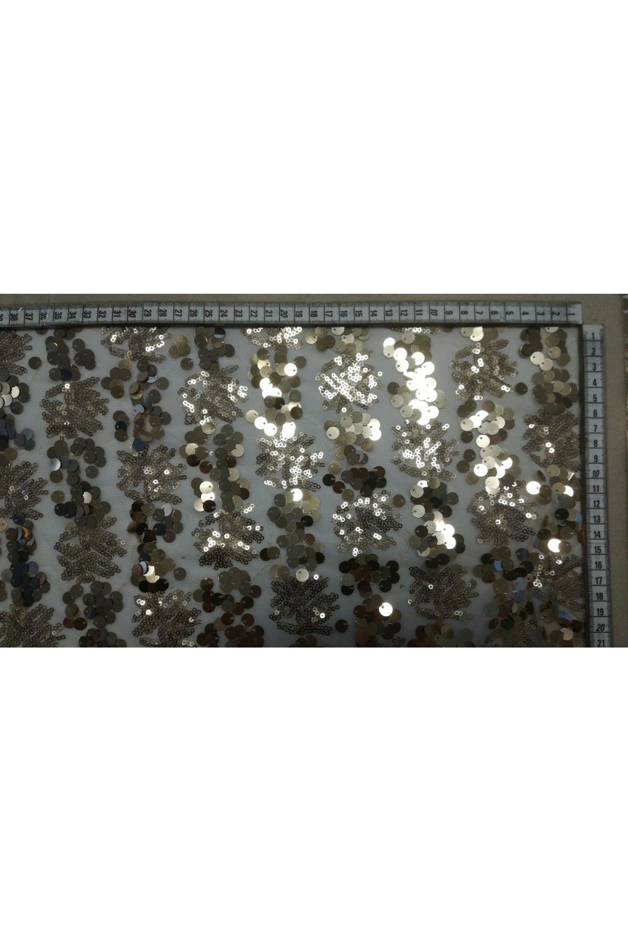 9174 TÜL/İTHAL/LEZ/LİKRALI/PULLU/GOLD/130 CM