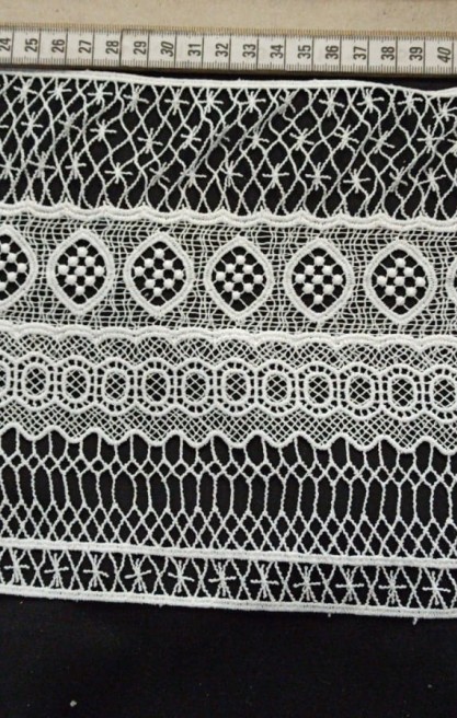 Güpür Brode Bant, Mat Polyester, 19 cm