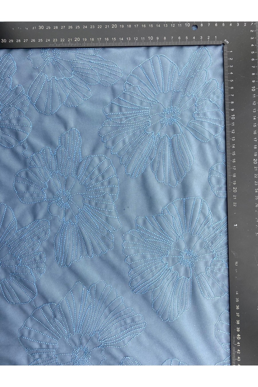 20787 KUMAŞ/YERLİ/LEZ/POLYESTER/SÜET/NAKIŞLI/MAVİ/155 CM