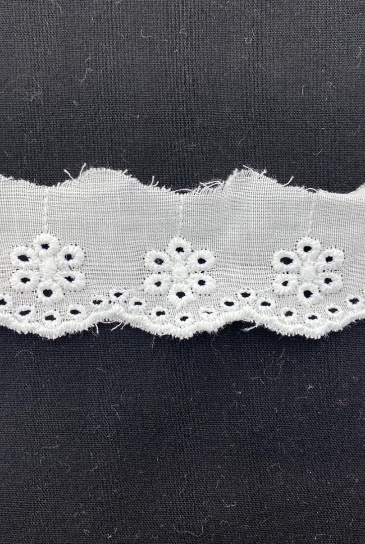 Pamuk Polyester Vual Brode Bant - 3 cm