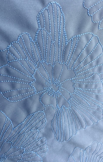 20787 KUMAŞ/YERLİ/LEZ/POLYESTER/SÜET/NAKIŞLI/MAVİ/155 CM