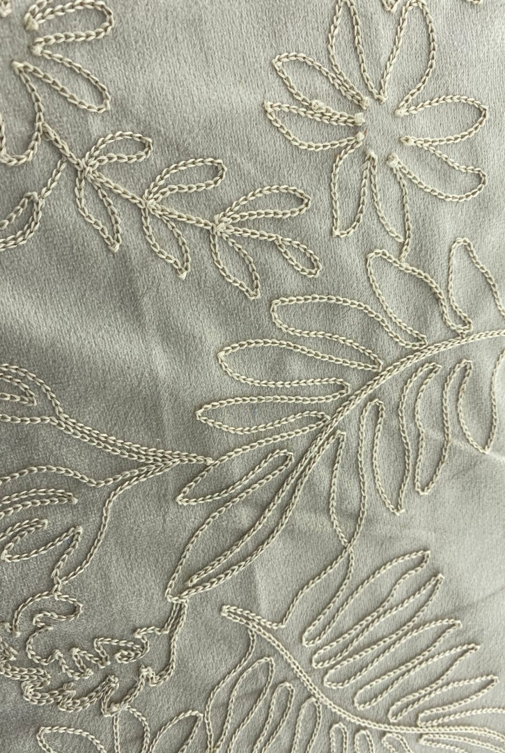 20788 KUMAŞ/YERLİ/LEZ/POLYESTER/SÜET/NAKIŞLI/BEJ/155 CM