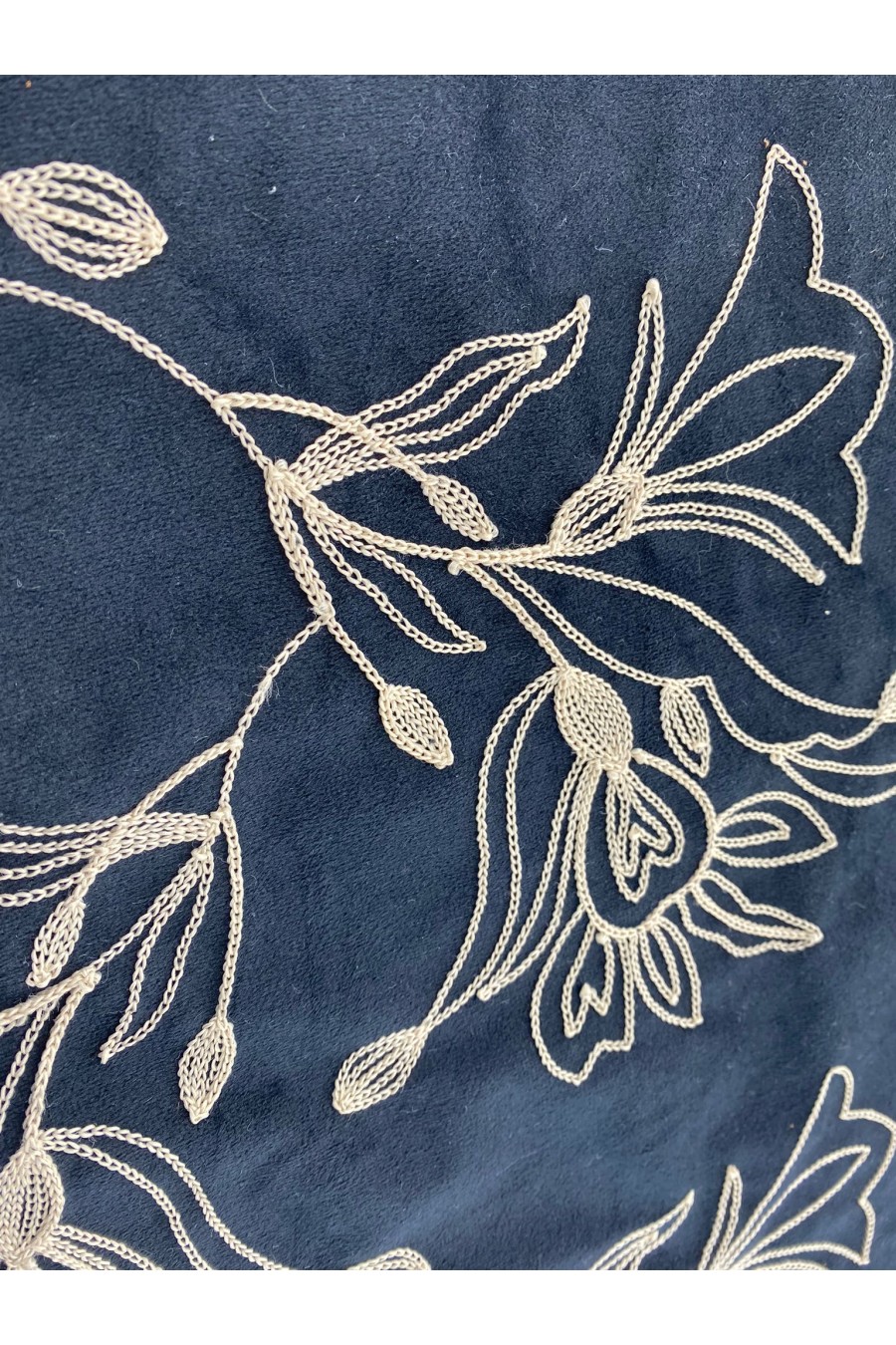 20790 KUMAŞ/YERLİ/LEZ/POLYESTER/SÜET/NAKIŞLI/SİYAH/155 CM