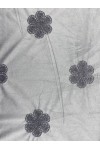 20791 KUMAŞ/YERLİ/LEZ/POLYESTER/SÜET/NAKIŞLI/GRİ/155 CM