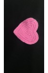 23041 BRODE/YERLİ/APLİK/AKRİLİK/KALP/PEMBE/7 CM