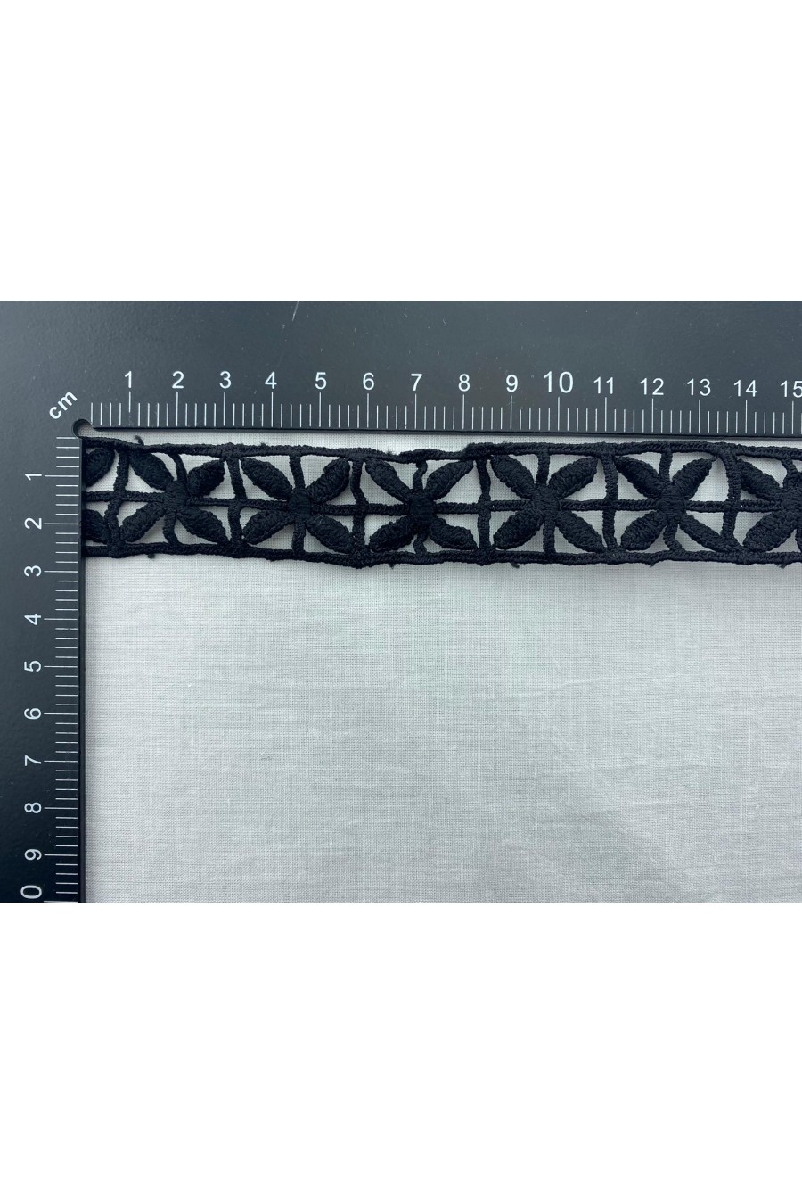 6024-METRE Brode Yerli Güpür Bant Mat Polyester Siyah