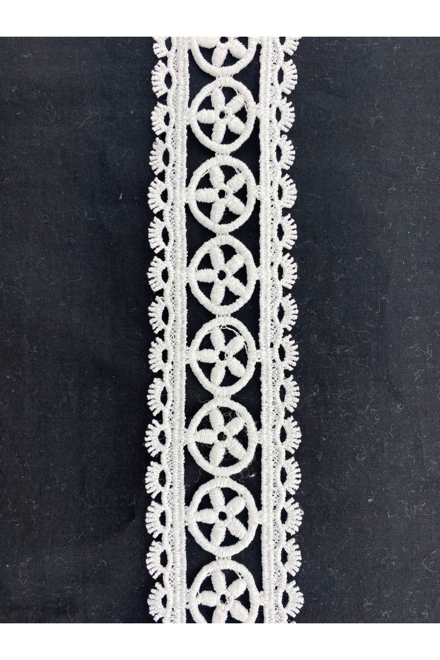 Mat Polyester Güpür Brode Bant, 5 cm