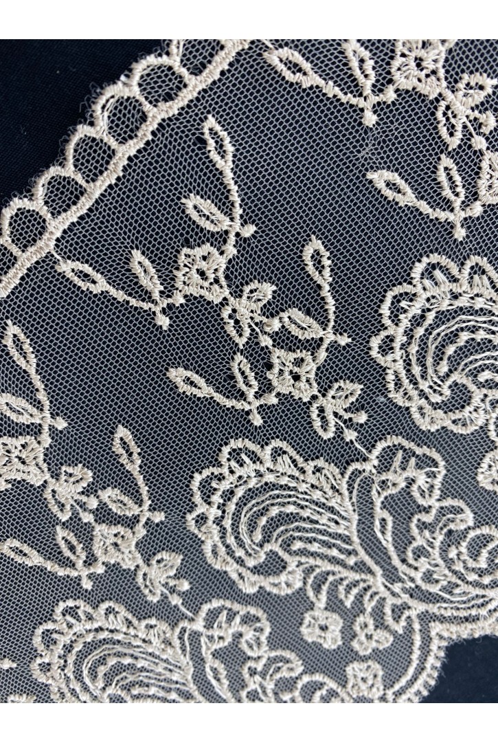 Tül Üzeri Gold Brode Bant