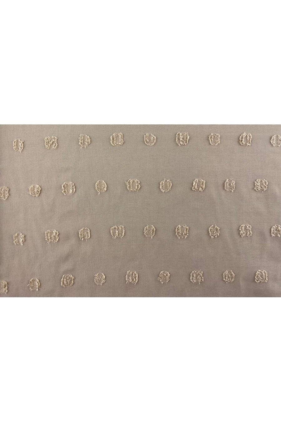 Puantiyeli Bej Şifon Kumaş