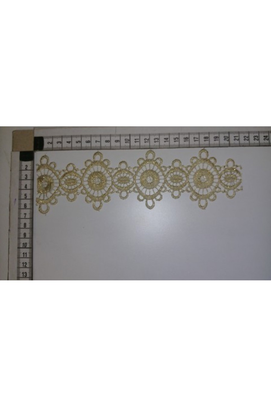 Gold Simli Lurex Güpür Brode Bant, Yerli