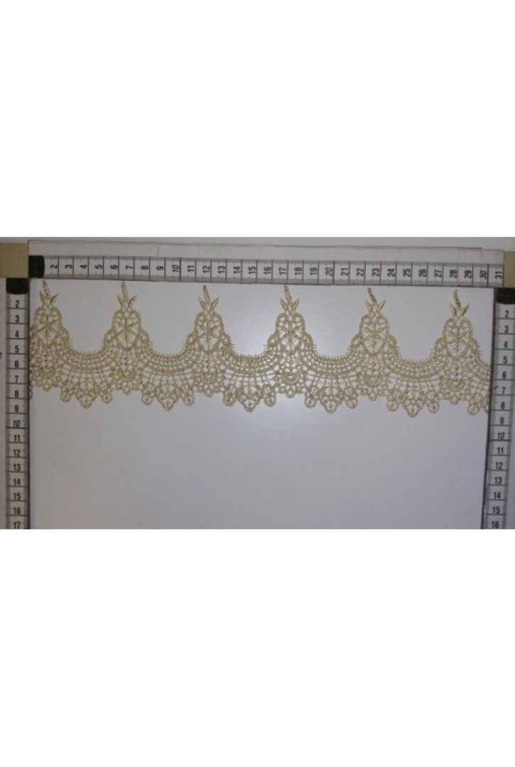 Simli Gold Lurex Güpür Brode Bant, Yerli