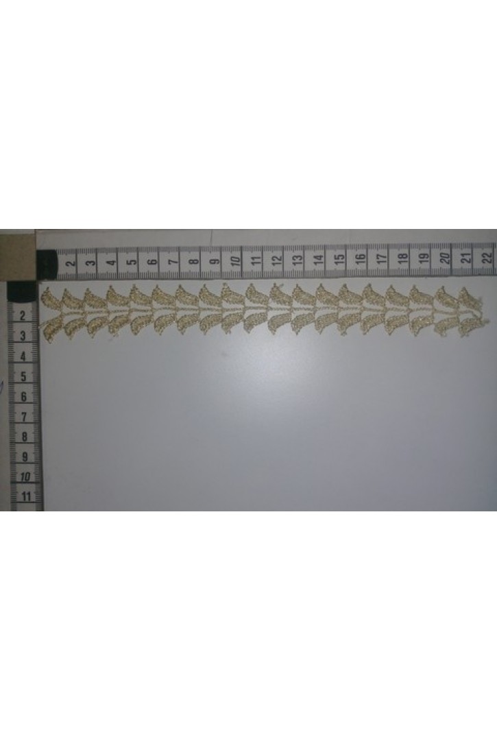 Gold Renk Simli Yerli Güpür Bant, Lurex
