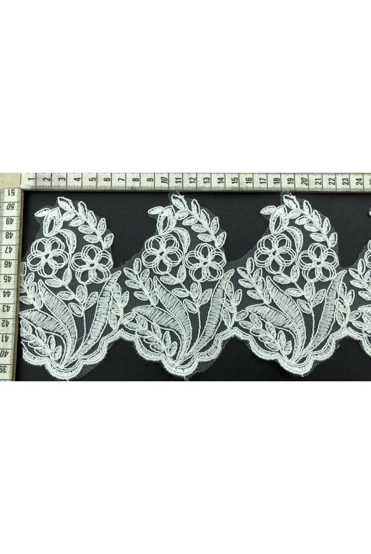 Ham Düz Kordlu Aplik Polyester Brode