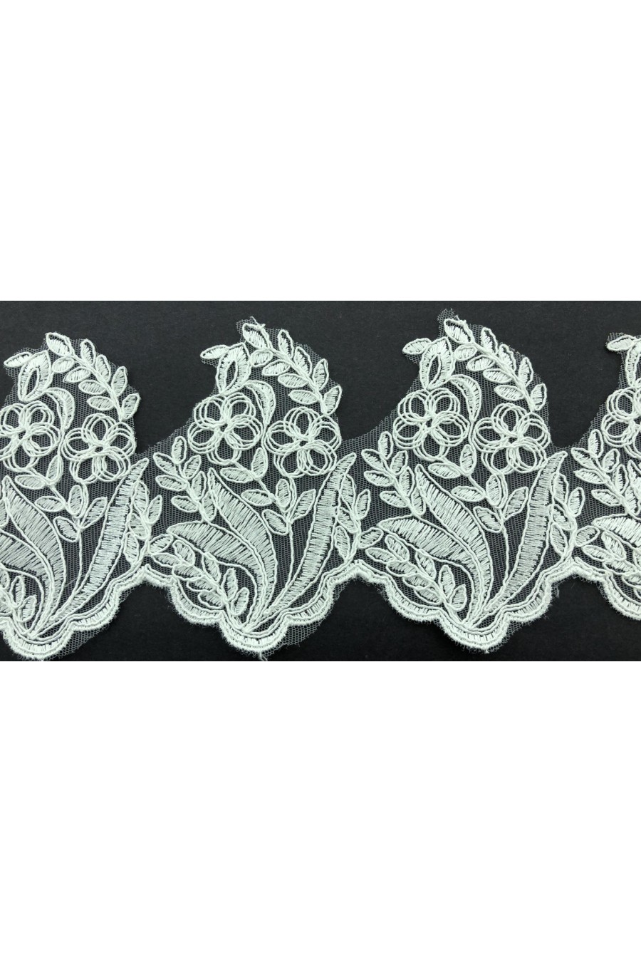 Ham Düz Kordlu Aplik Polyester Brode