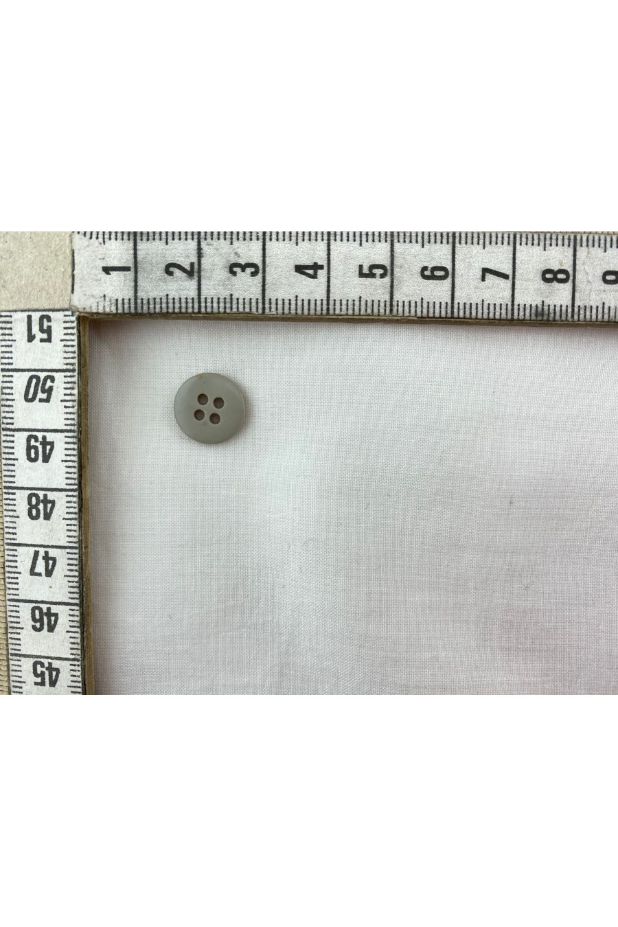 Gri Renk Yerli 13 mm Çubuk Düğme, Polyester