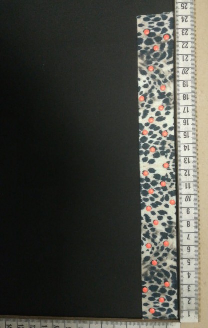 Neon Turuncu Taşlı Leopar Desenli Raşel Bant, 3 cm