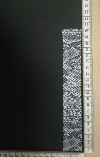 Şerit Yerli Bant Raşel Polyester Piton-2 Taş Mor 3 CM