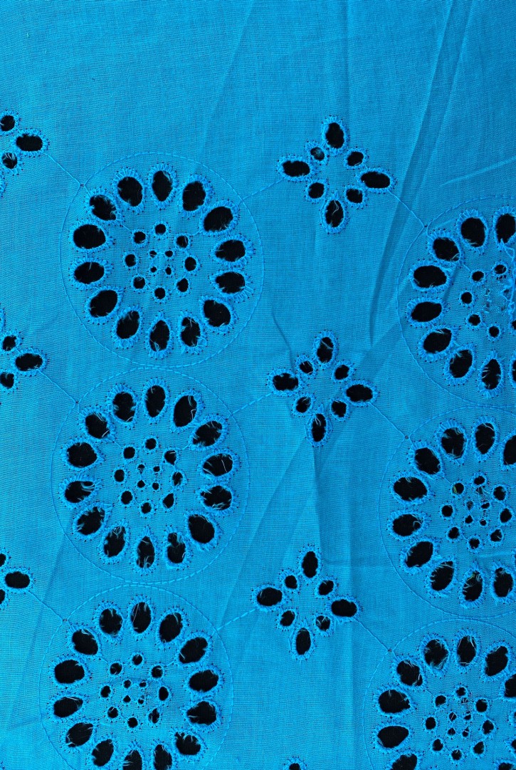 Turkuaz Bohrer Pamuk Polyester Brode