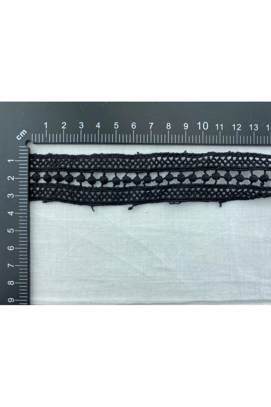 Siyah Mat Polyester Düz Brode Bant