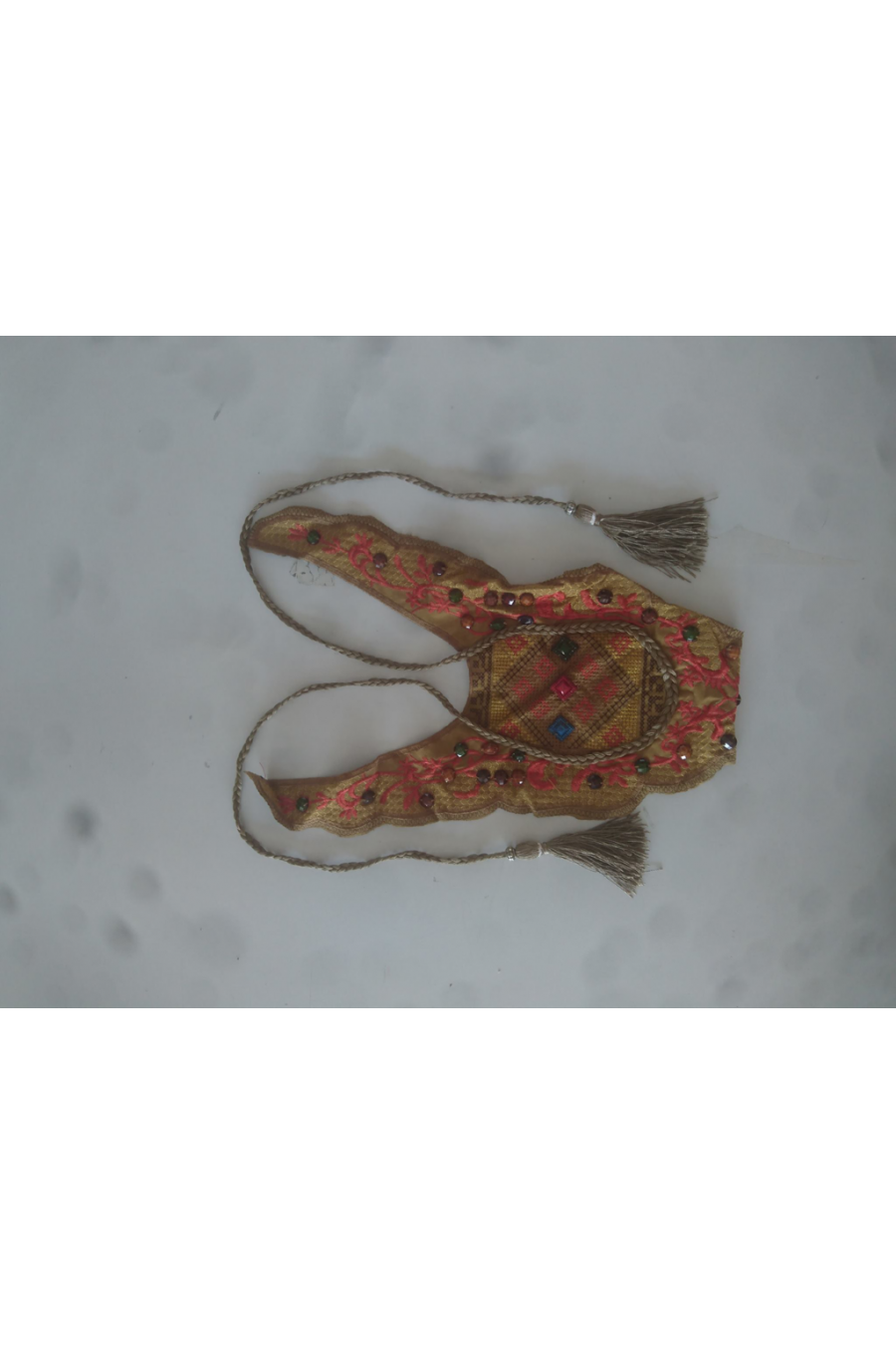 İthal Boncuklu Renkli Yaka