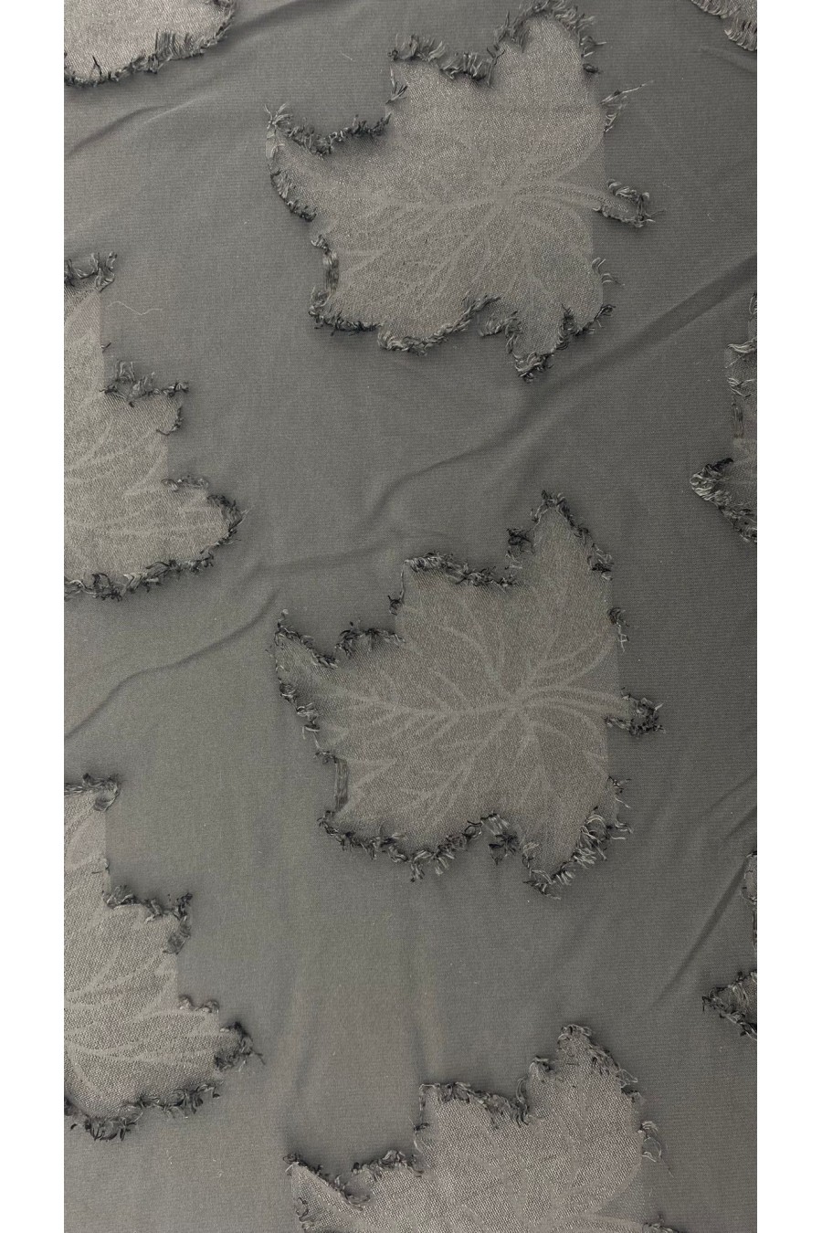 19770 ŞİFON/YERLİ/LEZ/POLYESTER/KESME/SİYAH/150 CM