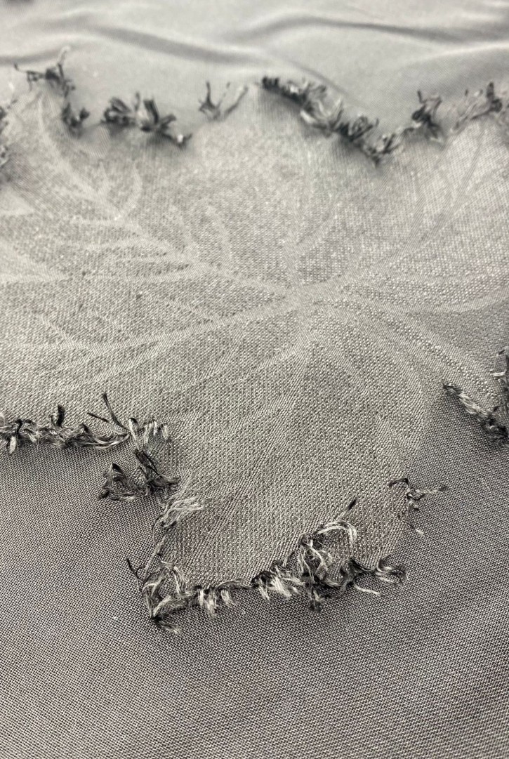 19770 ŞİFON/YERLİ/LEZ/POLYESTER/KESME/SİYAH/150 CM