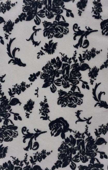 Siyah Likralı Tül Kumaş