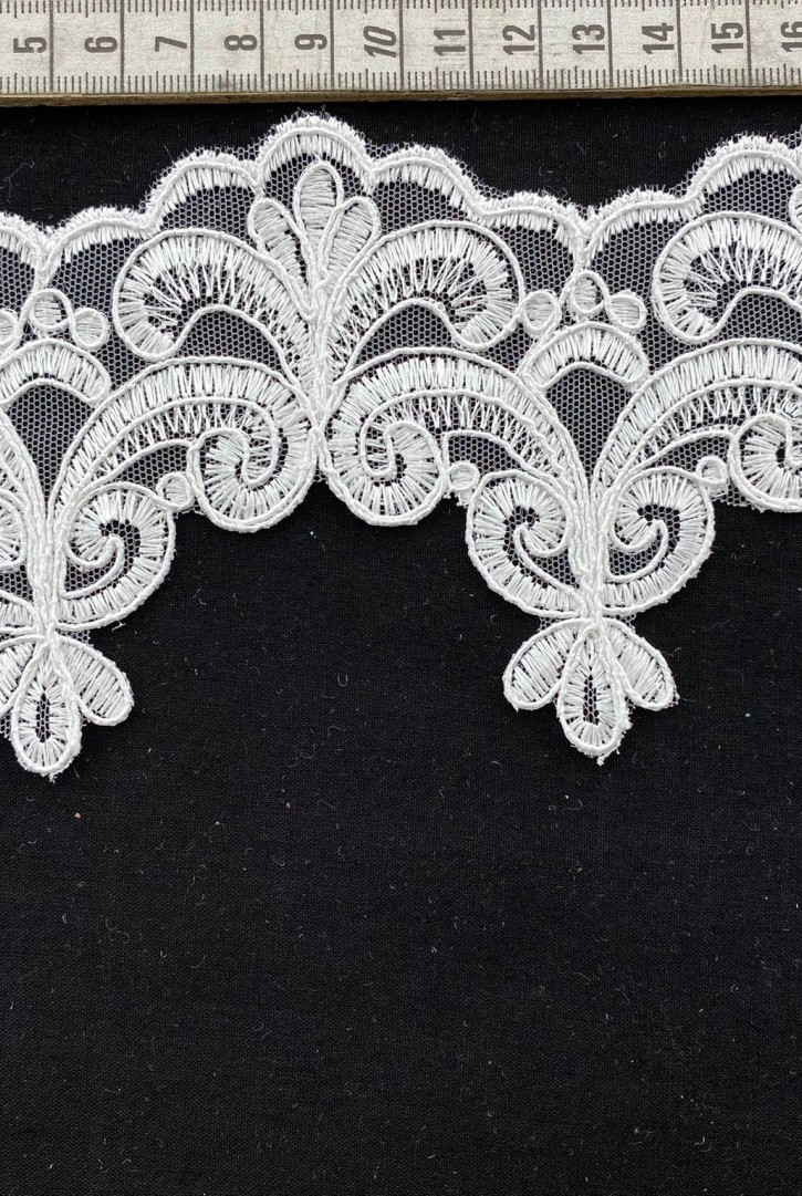 Ham Renk Düz Polyester Brode Bant