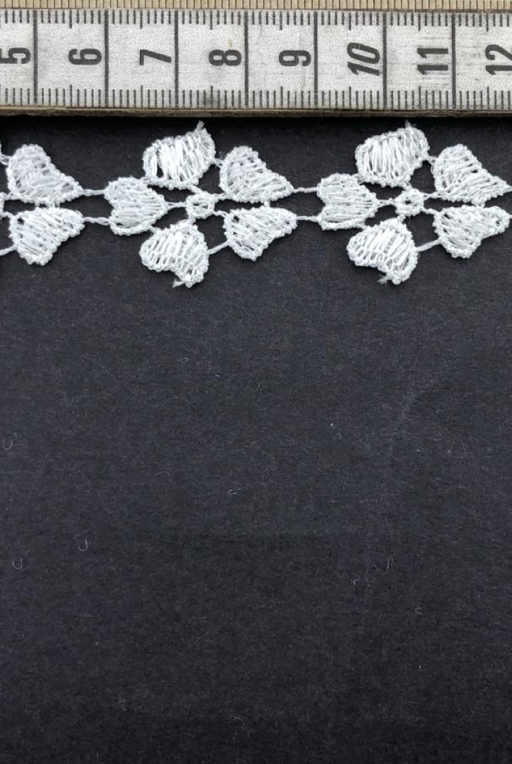 Parlak Ham Polyester Güpür Brode Bant, 2 cm