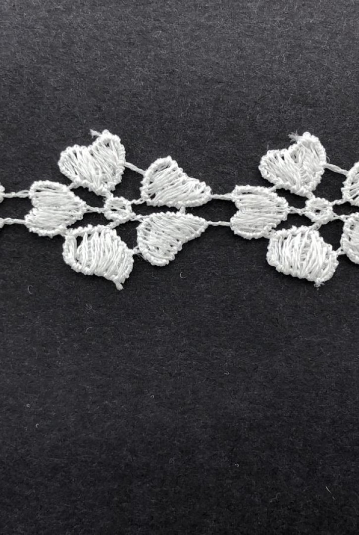 Parlak Ham Polyester Güpür Brode Bant, 2 cm