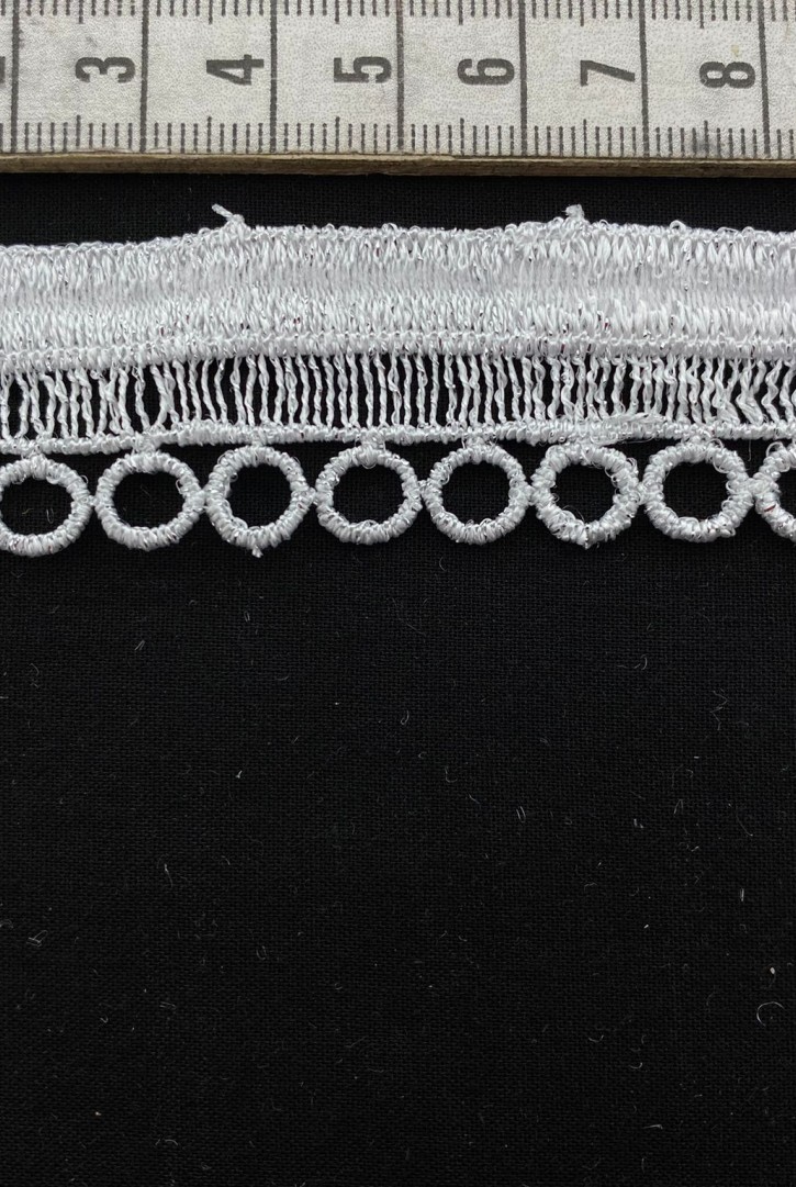 Gümüş Lurex Güpür Brode Bant 2,5 cm