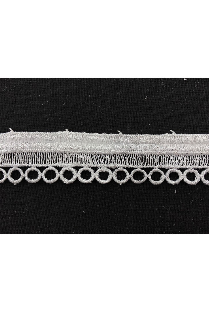 Gümüş Lurex Güpür Brode Bant 2,5 cm