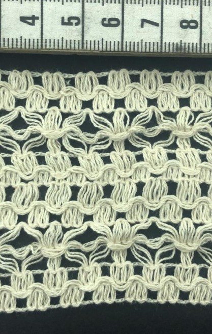 14 cm Ham Pamuk Kopanakı Dantel Bant