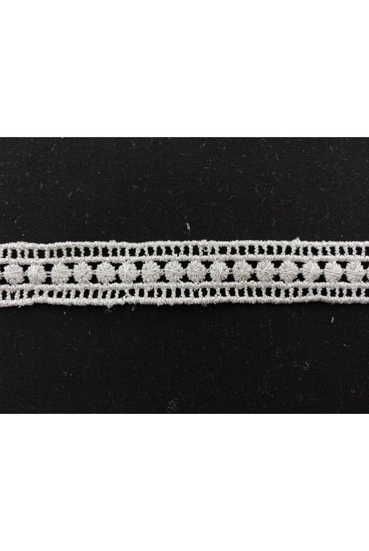 Gümüş Renk Lurex Güpür Bant, Yerli, 2 cm