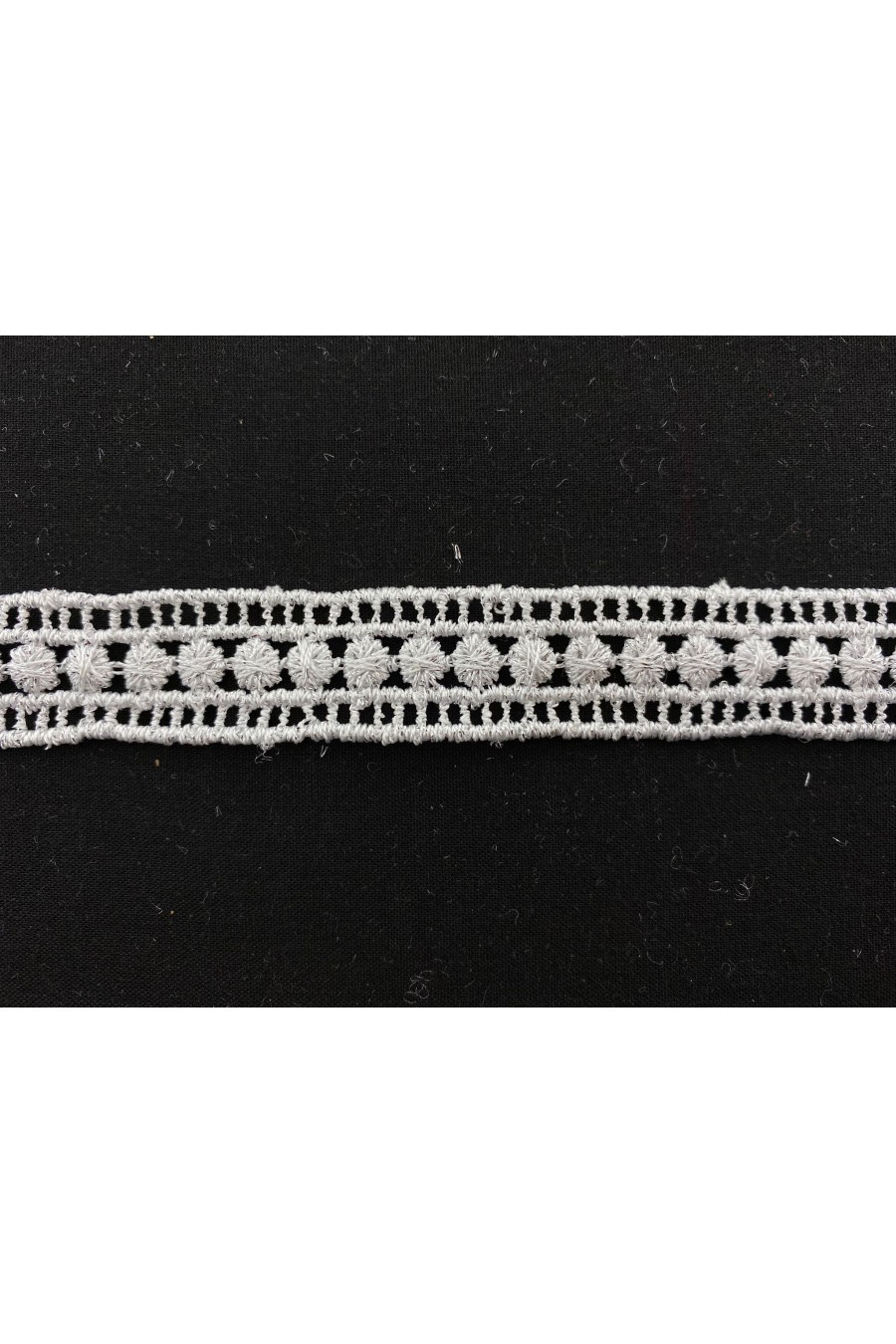 Gümüş Renk Lurex Güpür Bant, Yerli, 2 cm