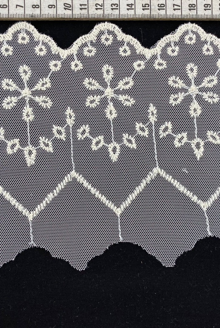 16 cm Pamuk Tül Brode Bant, Yerli