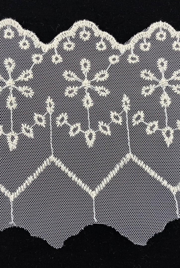 16 cm Pamuk Tül Brode Bant, Yerli