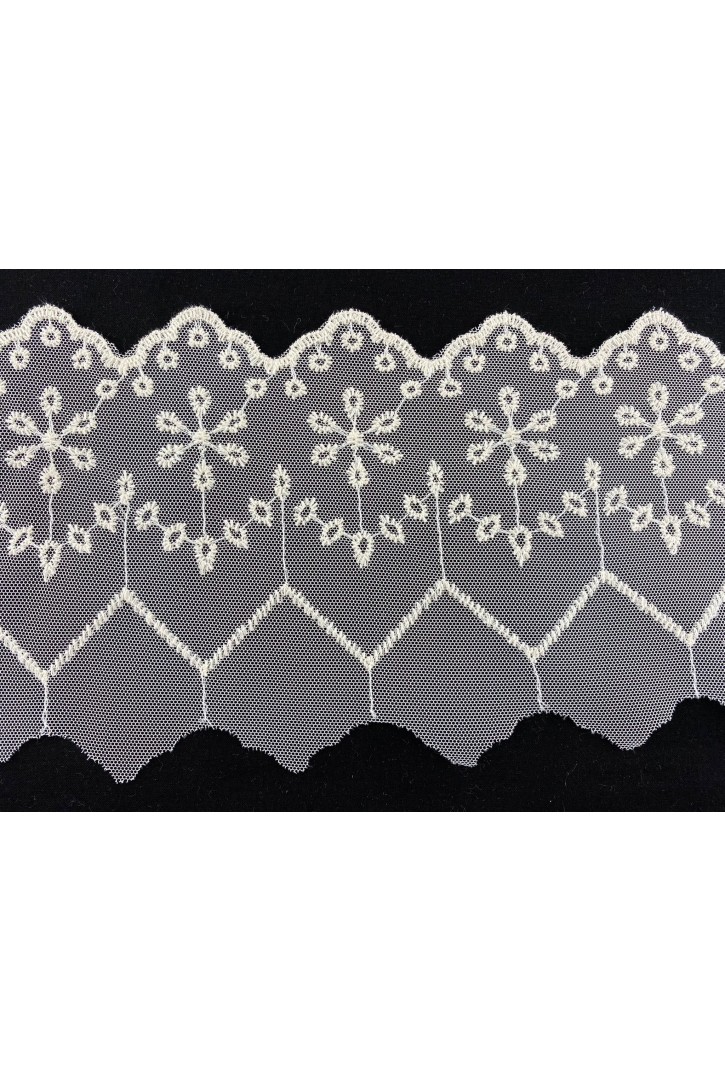 16 cm Pamuk Tül Brode Bant, Yerli