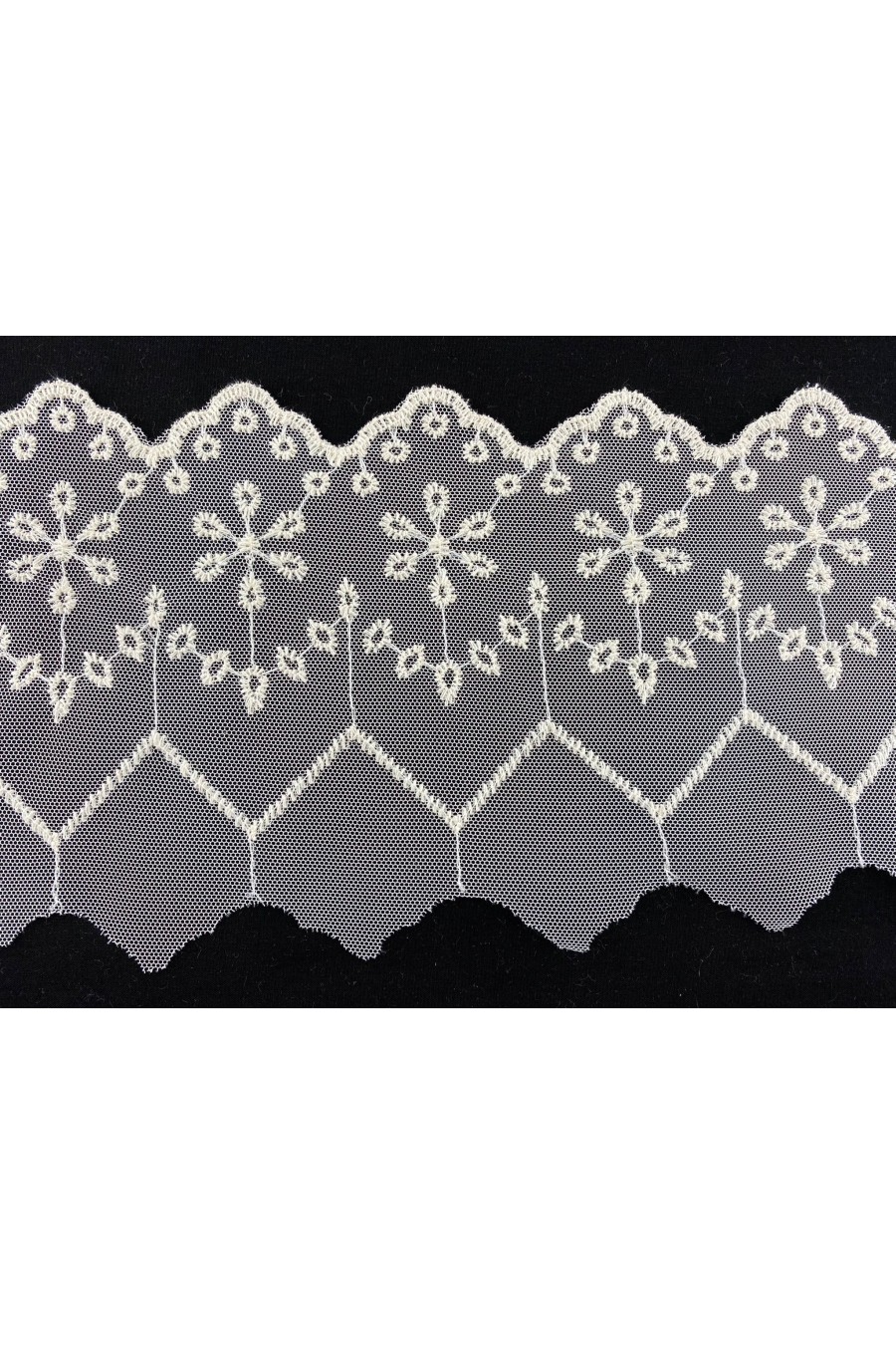 16 cm Pamuk Tül Brode Bant, Yerli