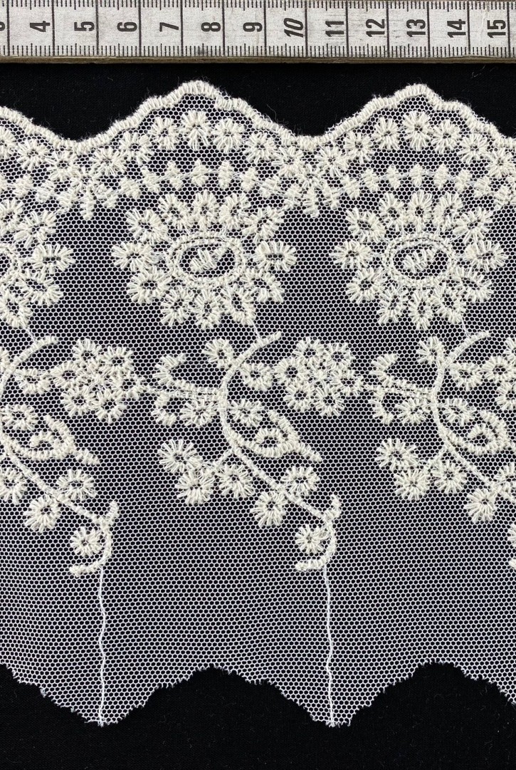 10261 BRODE/YERLİ/BANT/TÜL ÜZERİ/PAMUK/HAM/15 CM