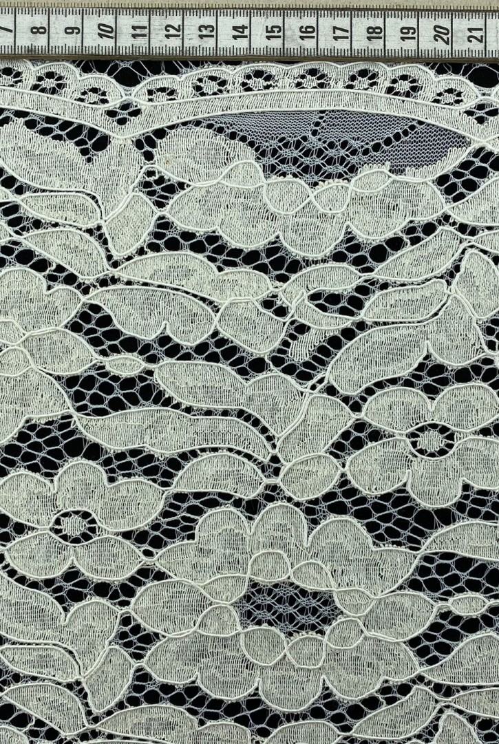 Fikslenmiş İthal Pamuk Naylon Dantel