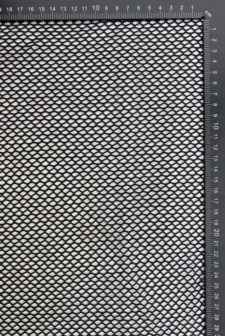 Siyah 140 cm Likralı File Polyester Kumaş